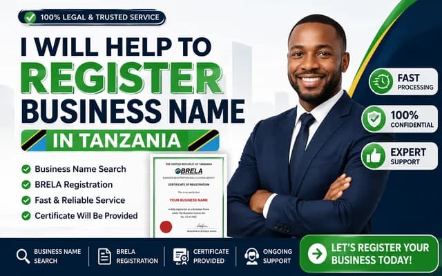 I Will Register Your Business Name in Tanzania